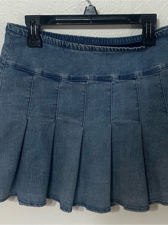 Hippie Girl Other - Denim Pleated Skirt - Blue